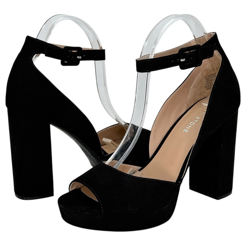 Sun + Stone Reemaa Black Microsuede Womens Pumps Size 10M - Picture 12 of 14